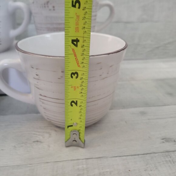 Pfaltzgraff Trellis White Cups Set Of 4 - Picture 5 of 6